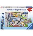 Ravensburger Puslespil - 2x12 Brikker - Blue Lights On The Way