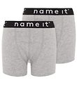 Name It Boxershorts - Noos - NkmBoxer - 2-pak - Grey Melange