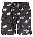 Puma Badeshorts - Sort/Hvid m. Logo