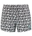 Puma Badeshorts - Hvid m. Sort Print