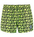 Puma Badeshorts - Neongul m. Print