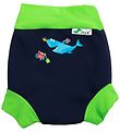 Konfidence Blebadebukser - UV50+ - Swim Nappy - Navy/Lime Fergal