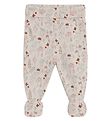 Hust and Claire Leggings m. Fod - Lani - Beige m. Blomster