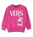 Versace Sweatshirt - Logo - Fuchsia/Hvid