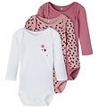 Name It Bodyer l/ - Noos - NbfBody - 3-pak - Deco Rose