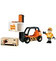 BRIO World Gaffeltruck m. Tilbehr - 9 cm - Orange/Sort 33573