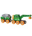 BRIO World Togvogn m. Kran - Grn 33698