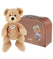 Steiff Bamse i Kuffert - Fynn - 28 cm - Beige