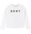 DKNY Bluse - Hvid m. Logo