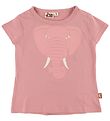 DYR T-shirt - Wildlife - Rose Glow m. Elefant