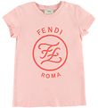 Fendi T-shirt - Rosa m. Logo