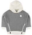 Moncler Hættetrøje - Gråmeleret/Hvid
