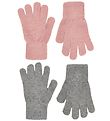 CeLaVi Handsker - Uld/Nylon - 2-pak - Mistey Rose/Gråmeleret