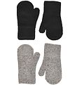 CeLaVi Luffer - Uld/Nylon - 2-pak - Sort/Gråmeleret