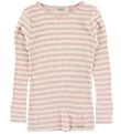 MarMar Bluse - Rib - Rose/Off-White