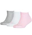 Puma Ankeltrømper - 3-pak - Rosa/Hvid/Gråmeleret