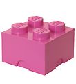 Lego Storage Opbevaringsboks - 4 Knopper - 25x25x18 - Pink