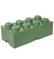 Lego Storage Opbevaringsboks - 8 Knopper - 50x25x18 - Støvet Grø