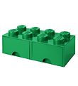 Lego Storage Opbevaringsskuffe - 8 Knopper - 50x25x18 - Grøn