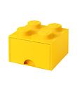 LEGO Storage Opbevaringsskuffe - 4 Knopper - 25x25x18 - Gul