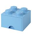 LEGO Storage Opbevaringsskuffe - 4 Knopper - 25x25x18 - Lysebl