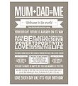 I Love My Type Plakat - 50x70 - Love Typography - Mum+Dad=Me