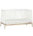 Leander Luna Babyseng - 140x70 - Hvid/Eg