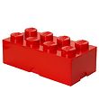 LEGO Storage Madkasse - 7,5x20x10 cm - 8 Knopper - Bright Red
