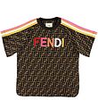 Fendi T-shirt - Brun m. Allover-logoprint