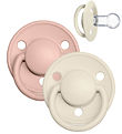 BIBS De Lux Sutter - Onesize - 2-pak - Rund - Ivory/Blush