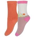 Melton Strmper - Andrea -  2-pak - Orange/Rosa