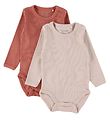 Minymo Body l/ - Rib - 2-pak - Canyon Rose