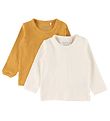 Minymo Bluse - Rib - 2-pak - Amber Gold