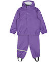 Mikk-Line Rainwear w. Suspenders - PU - Deep Lavender