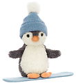 Jellycat Bamse - 12x18 cm - Peanut Penguin Snowboarding