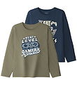 Name It Bluse - NkmVictor - 2-pak - Mermaid/Insignia Blue/ Eat G