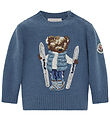 Moncler Bluse - Strik - Medium Blue m. Bamse