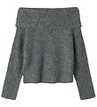 LMTD Bluse - Strik - NlfNulo - Dark Grey Melange