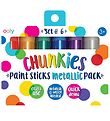 Ooly Jumbo Tuscher - Chunkies Paint Sticks - 6 stk - Metallic