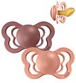 BIBS Couture Sutter - Str. 2 - 2-pak - Anatomisk - Peach/Woodchu