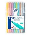 Staedtler Tuscher - 10 stk. - Overstregningstuscher - Pastel & V