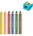 Staedtler Farveblyanter - Noris Junior - 3-i-1 - 6 stk m. Blyant