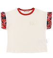 Moncler T-shirt - Hvid m. Rd/Blomster