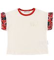 Moncler T-shirt - Hvid m. Rød/Blomster