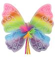 Den Goda Fen Udklædning - Sommerfuglevinger - Rainbow