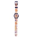 Djeco Armbndsur - Montre Feuilles - Lilla/Orange/Hvid