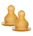 Hevea Flaskesutter - 2-pak - Naturgummi - Slow Flow