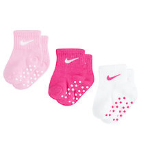 Nike Strømper - 3-pak - Non-Slip - Hvid/Rosa