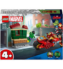 LEGO® Marvel - Iron Man med motorcykel og Hulk 76287 - 68 Dele