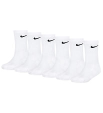 Nike Strømper - Cushioned - Dri-Fit - 6-Pak - Hvid
